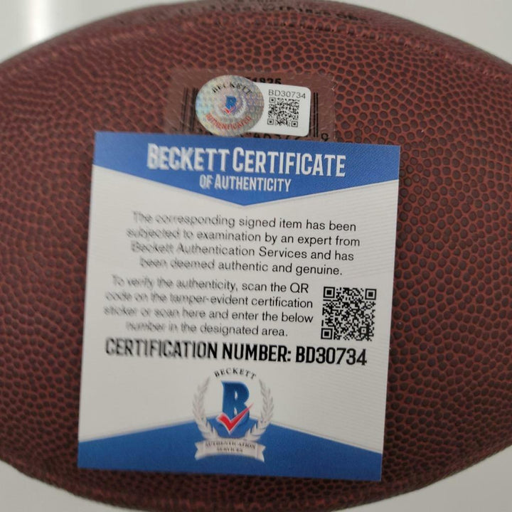 Jerry Jones signed HOF 17 The Duke Replica Football Cowboys (A) Beckett BAS COA
