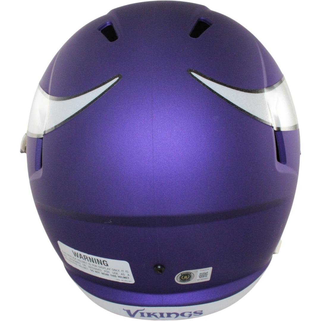 Justin Jefferson Autographed Minnesota Vikings F/S Tribute Helmet Beckett 57906