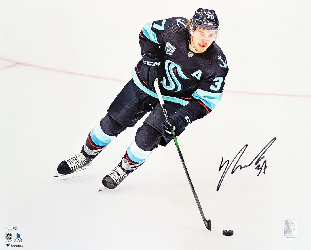Yanni Gourde Autographed Signed 16x20 Photo Seattle Kraken Fanatics Holo