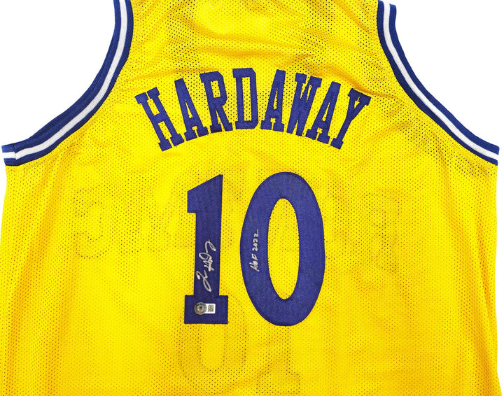 Golden State Warriors Tim Hardaway Signed Yellow Jersey "HOF 2022" Beckett Wit