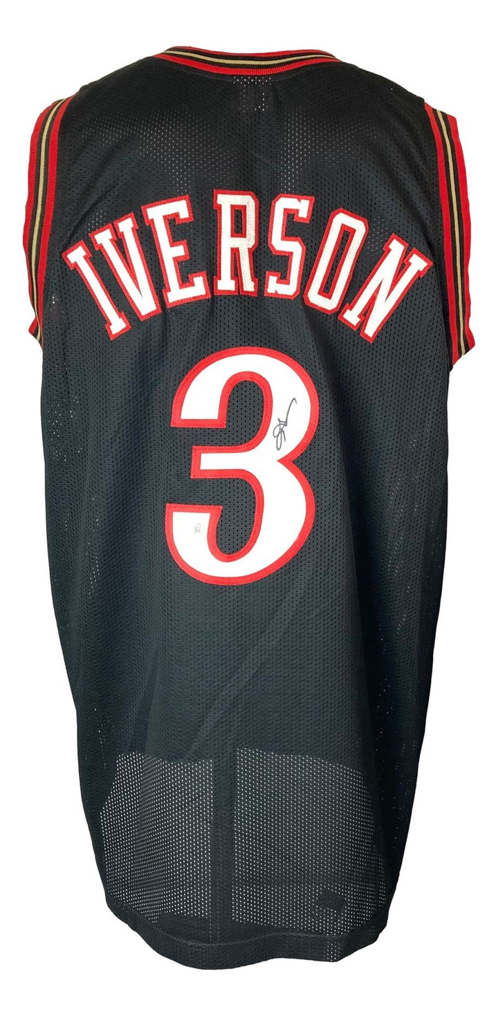 Allen Iverson Philadelphia Signed Black Basketball Jersey BAS