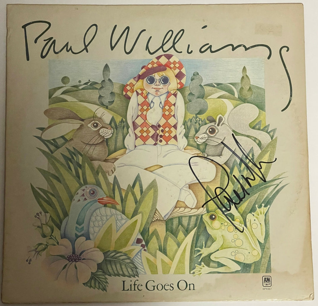 Paul Williams signed 1972 Life Goes On LP Album Cover Only (A&M Records)