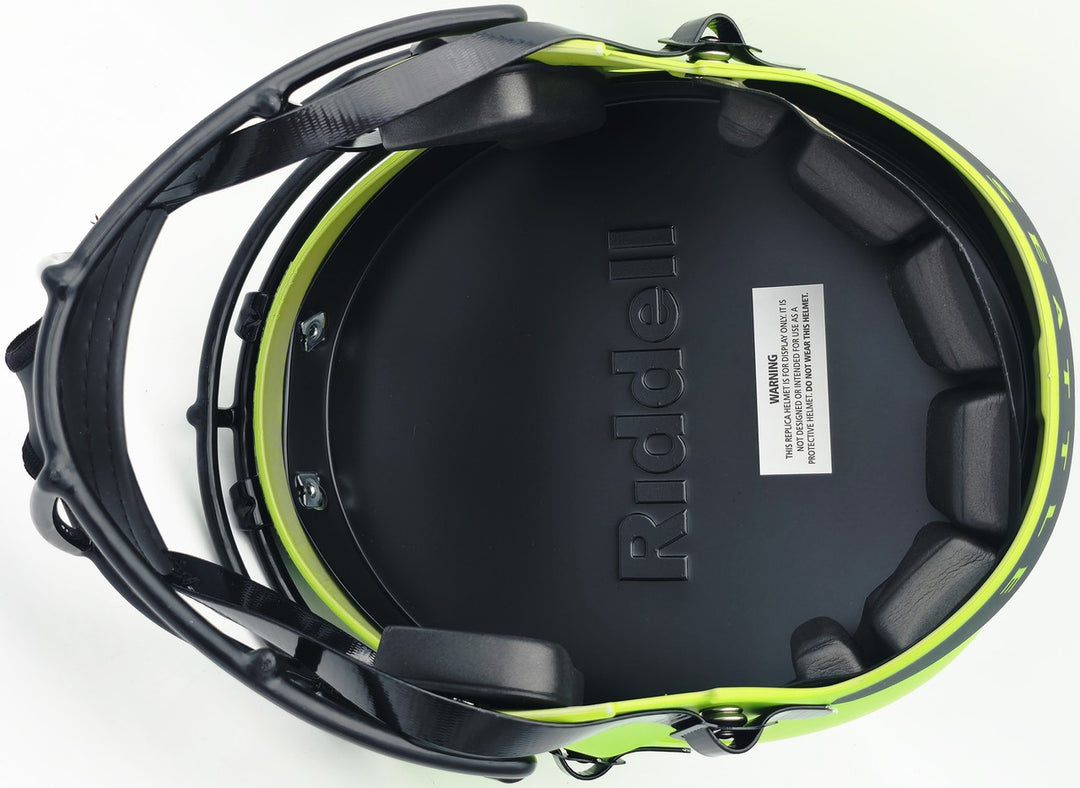 Zach Charbonnet Signed Seahawks Rave Green Full Size Speed Replica Helmet MCS