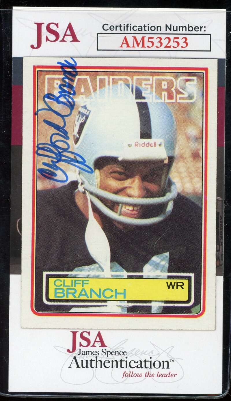 Cliff Branch JSA Coa Signed 1983 Topps Autograph