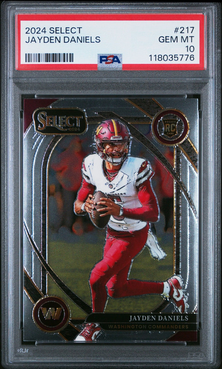 Graded 2024 Panini Select Jayden Daniels #217 Rookie RC Card PSA 10