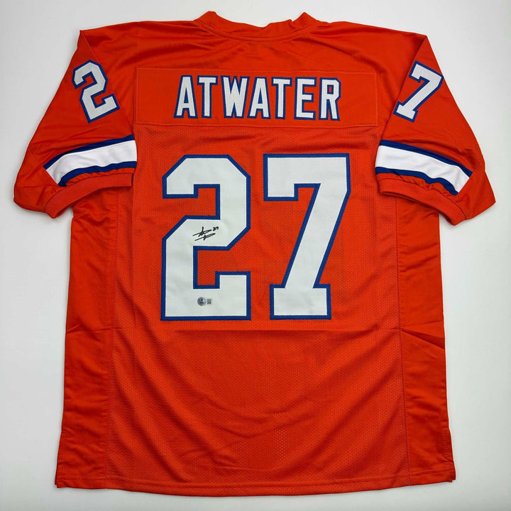 Autographed/Signed Steve Atwater Denver Retro Orange Jersey Beckett BAS COA