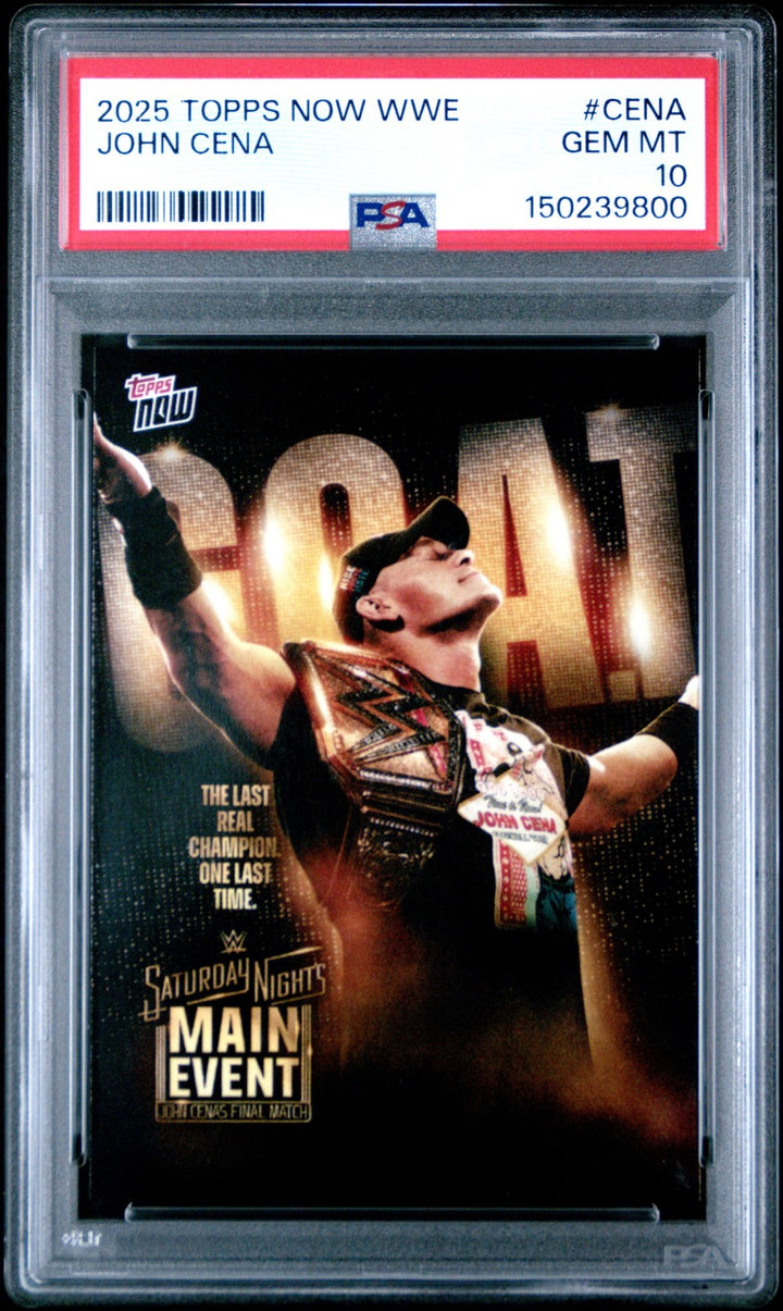 Graded 2025 Topps Now John Cena #CENA Wrestling Card PSA 10 Gem Mint