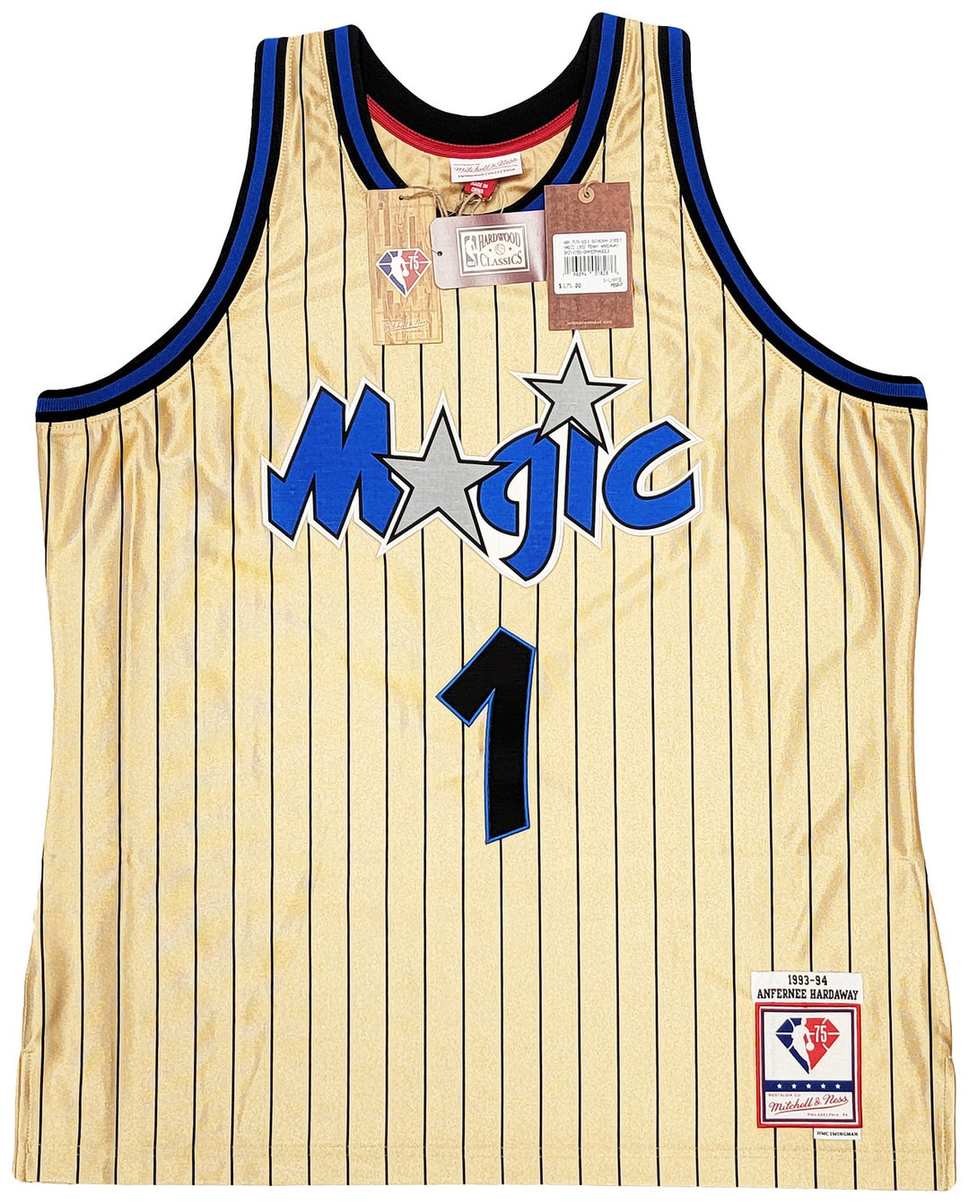 Magic Penny Hardaway Auto Gold M & N 93 75th HWC Swingman Jersey XL PSA/DNA