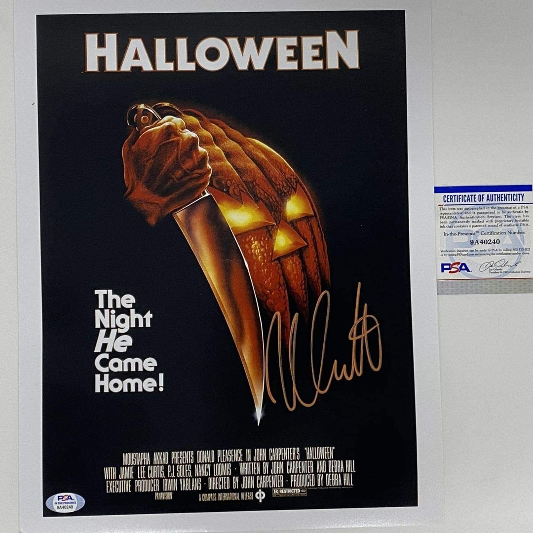 Autographed/Signed Nick Castle Michael Myers 11x14 Poster Photo PSA/DNA COA