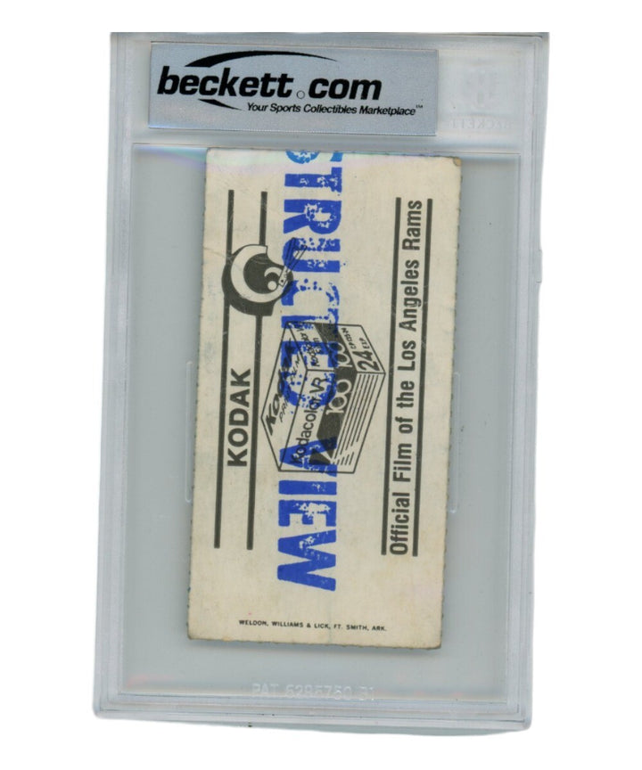 Eric Dickerson Autographed/Signed Ticket Stub 11/20/1983 83 ROY Beckett 40339