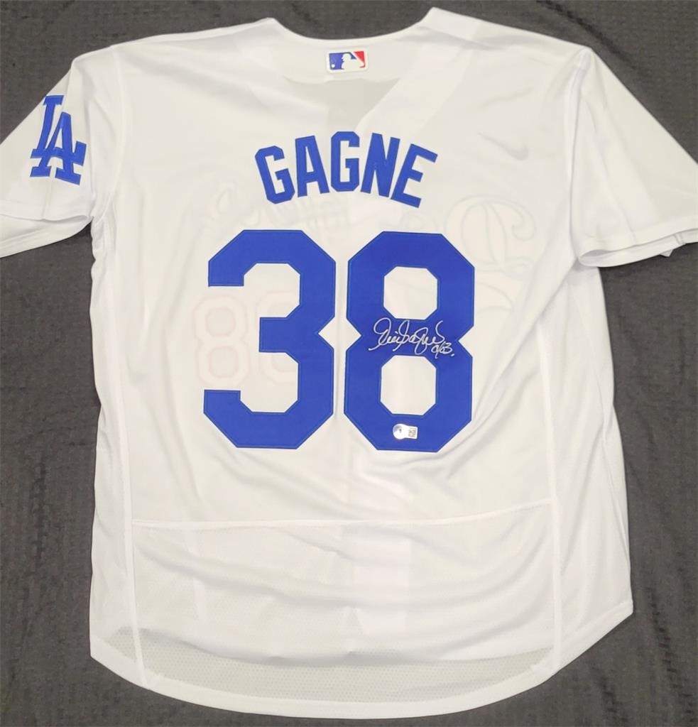 Eric Gagne full autograph "CY 03" signed LA Dodgers Jersey ~ Beckett BAS Witness