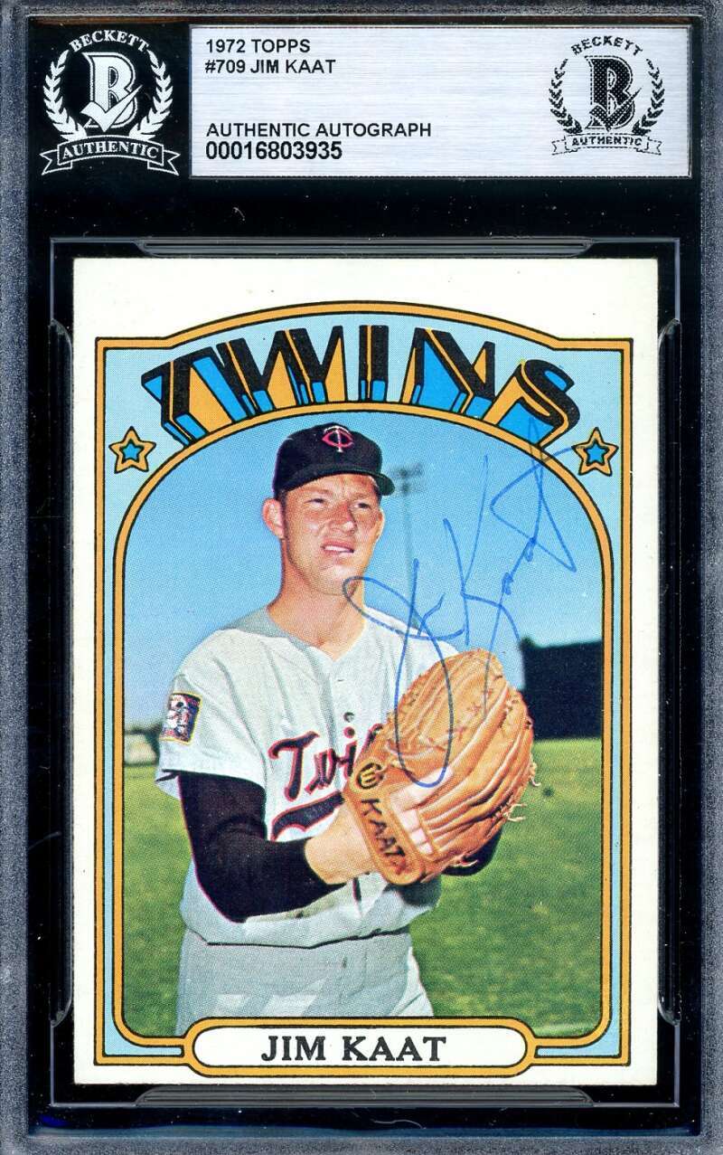 Jim Kaat Beckett BAS Vintage Signed 1972 Topps Autograph