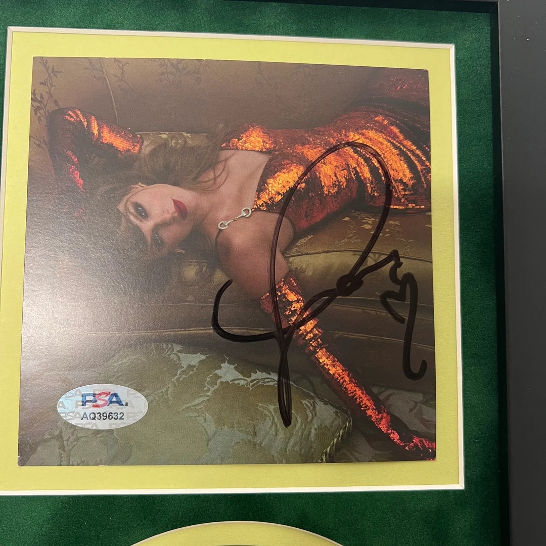 Taylor Swift Signed CD Cover Framed PSA/DNA Autographed The Life of a Showgirl