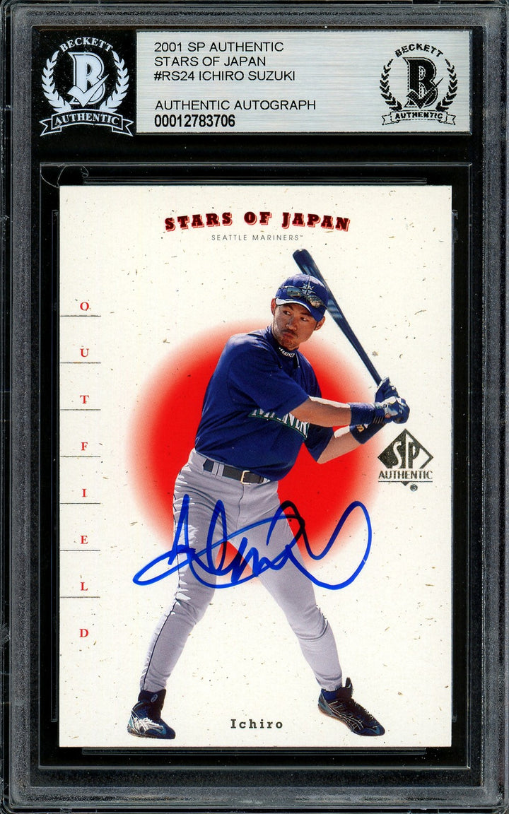 Ichiro Suzuki Signed 2001 SP Authentic Stars of Japan RC RS24 Mariners Beckett