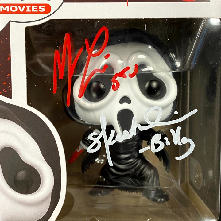 Matthew Lillard Stu & Skeet Ulrich Billy signed Scream Ghost Face Funko Pop BAS