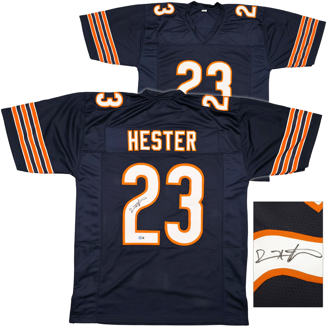 Chicago Bears Devin Hester Autographed Signed Blue Jersey Beckett BAS QR