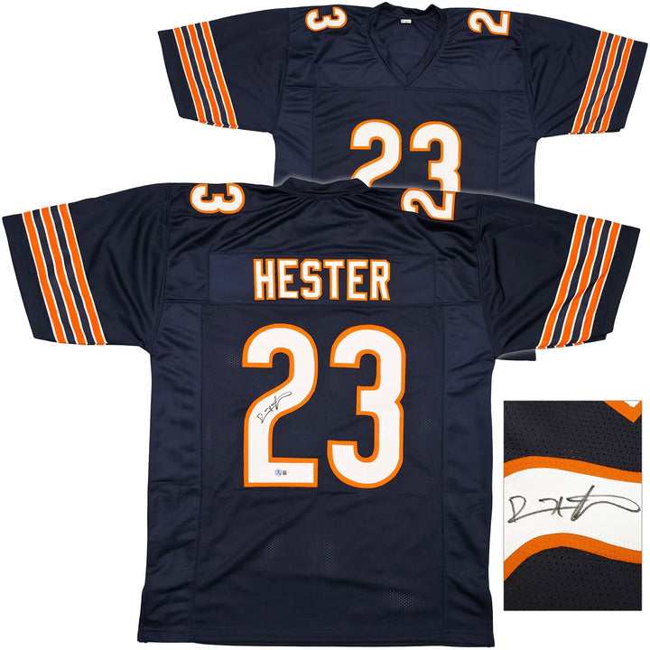 Chicago Bears Devin Hester Autographed Signed Blue Jersey Beckett BAS QR