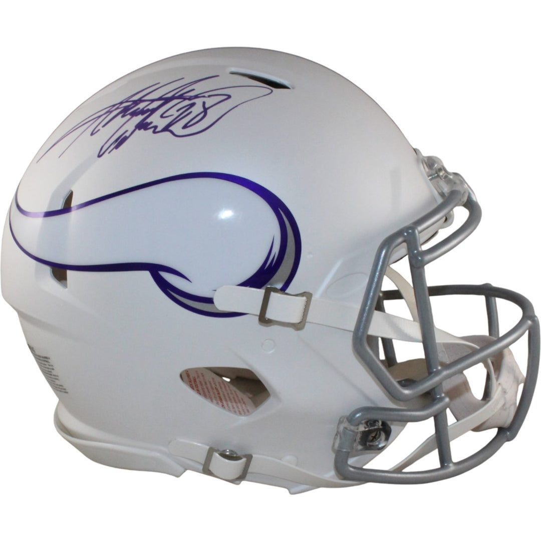 Adrian Perterson Signed Minnesota Vikings Pro 2024 ALT Helmet Beckett WIT 57519