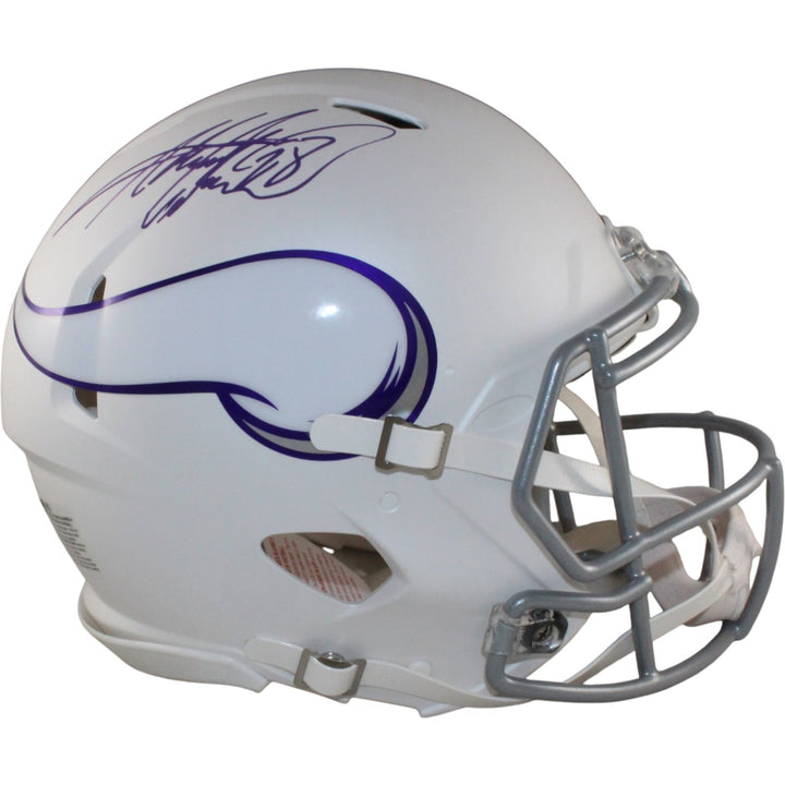 Adrian Perterson Signed Minnesota Vikings Pro 2024 ALT Helmet Beckett WIT 57519