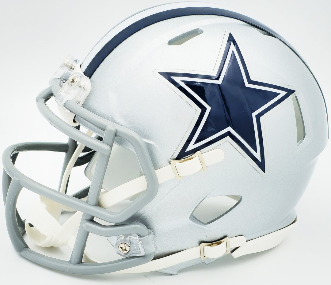 Leighton Vander Esch Signed Cowboys Silver Speed Mini Helmet Fanatics Holo