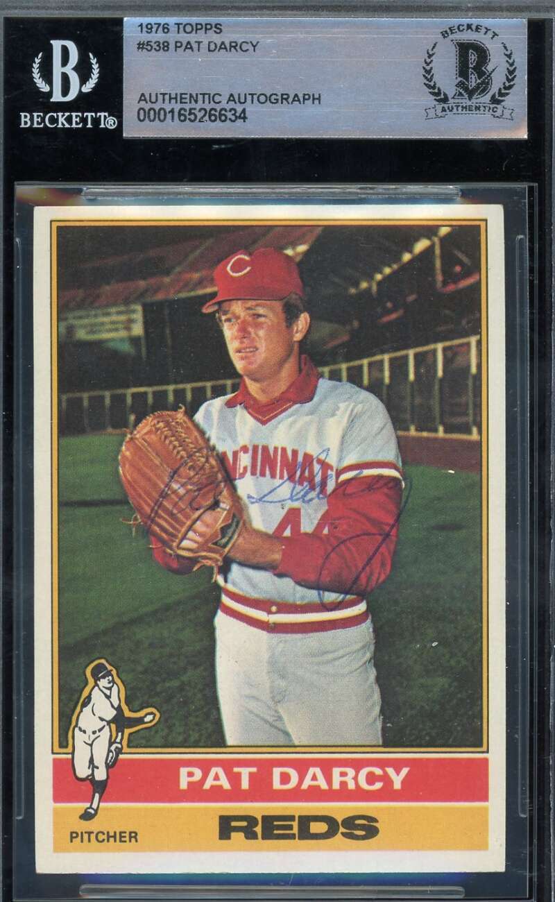 Pat Darcy Beckett BAS Signed 1976 Topps Autographed