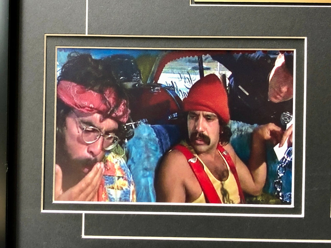 Cheech & Chong Signed "MUF DVR" Movie Car License Plate Framed Collage BAS Auto