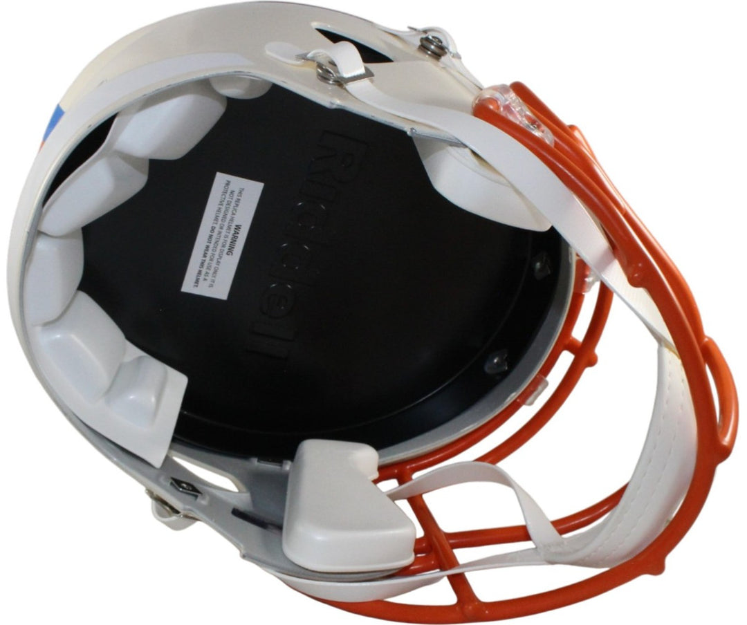 John Elway Autographed Denver Broncos F/S Retro Helmet Beckett Witness 55392
