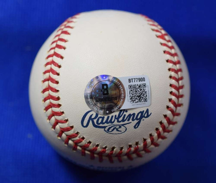 Jeff Bagwell Beckett BAS Autograph Major League OML Signed Baseball