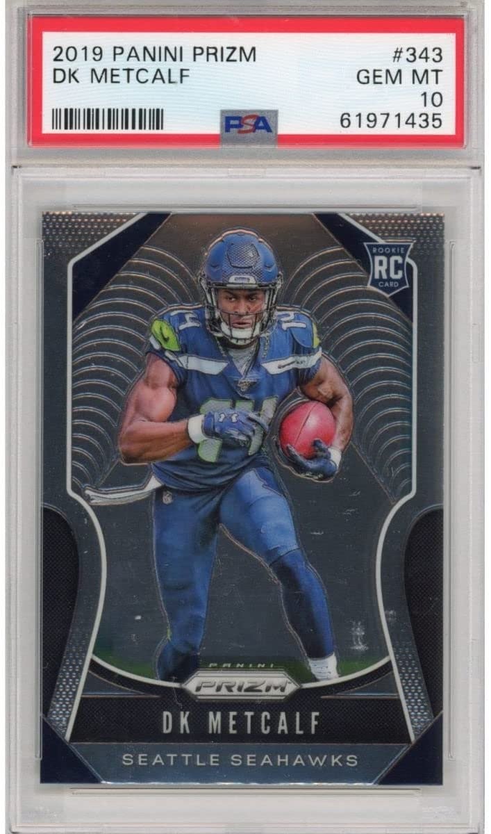 Graded 2019 Panini Prizm DK D.K. METCALF #343 Rookie RC Card PSA 10