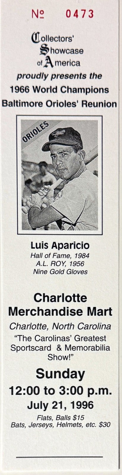 Luis Aparicio signed White Sox Hall of Fame Induction Day 8x10 Photo Framed -COA