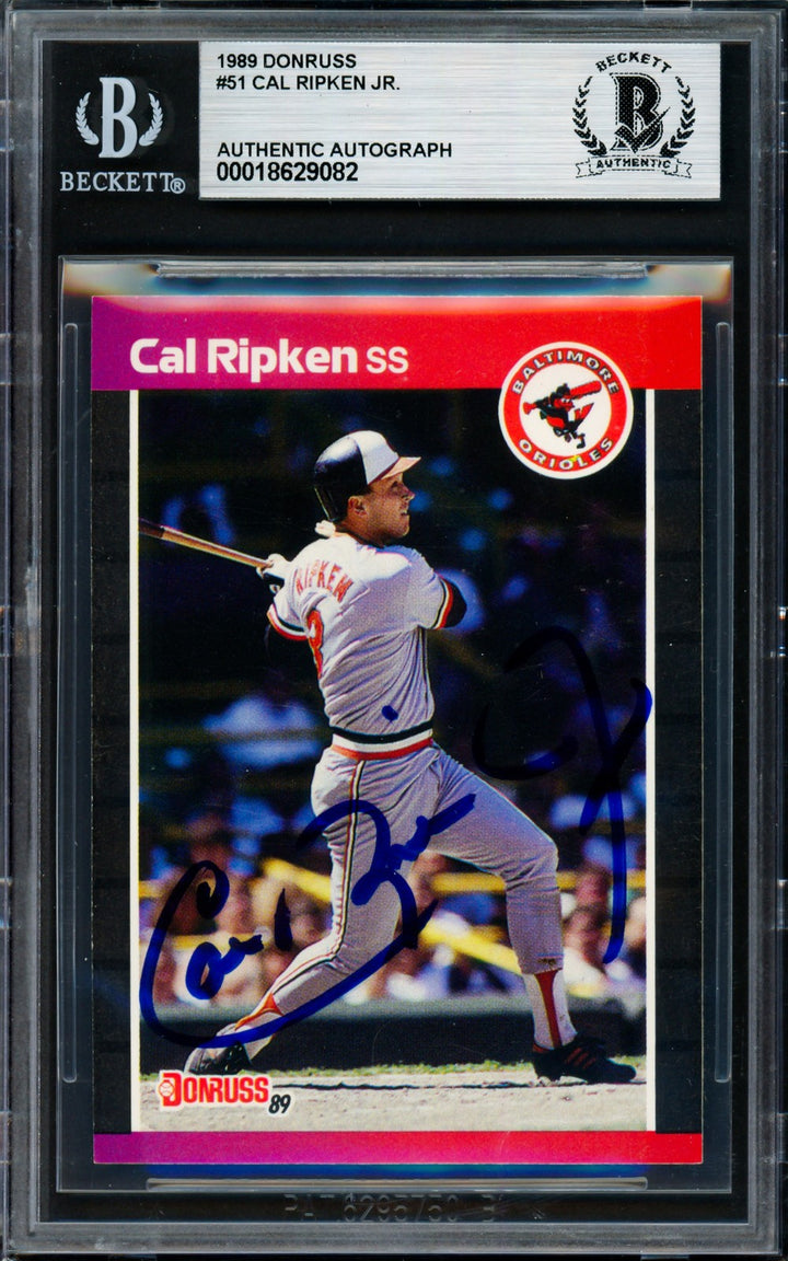 Cal Ripken Jr. Signed 1989 Donruss Card 51 Baltimore Orioles Beckett #18629082