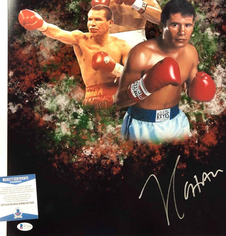 Julio Cesar Chavez autograph Mexico signed 16x20 photo ~ Beckett Witness BAS COA