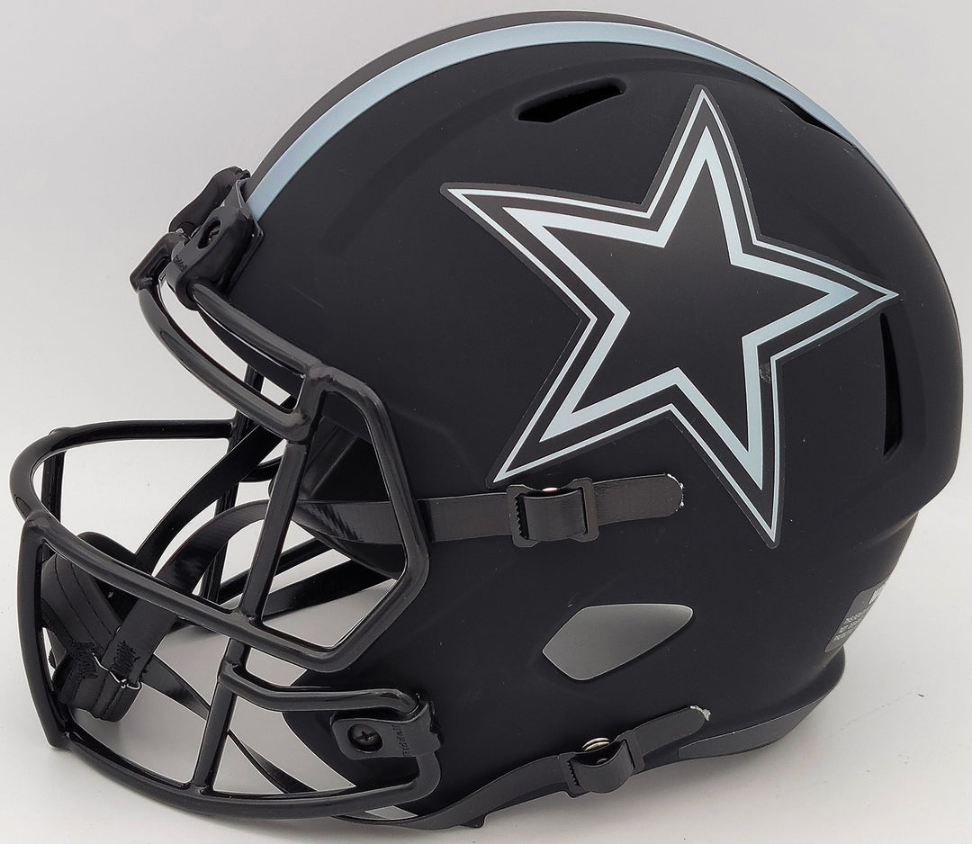Ezekiel Elliott Auto Cowboys Eclipse Black Full Size Replica Helmet Beckett
