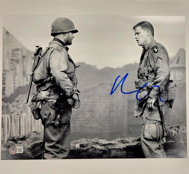 Matt Damon signed Saving Private Ryan 11x14 photo autograph ~ Beckett BAS Holo