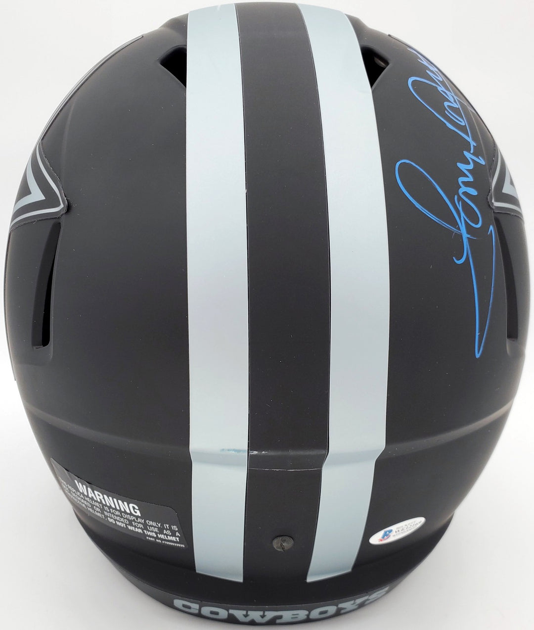Tony Dorsett Signed Eclipse Black Cowboys Full Size Speed Replica Helmet Beckett