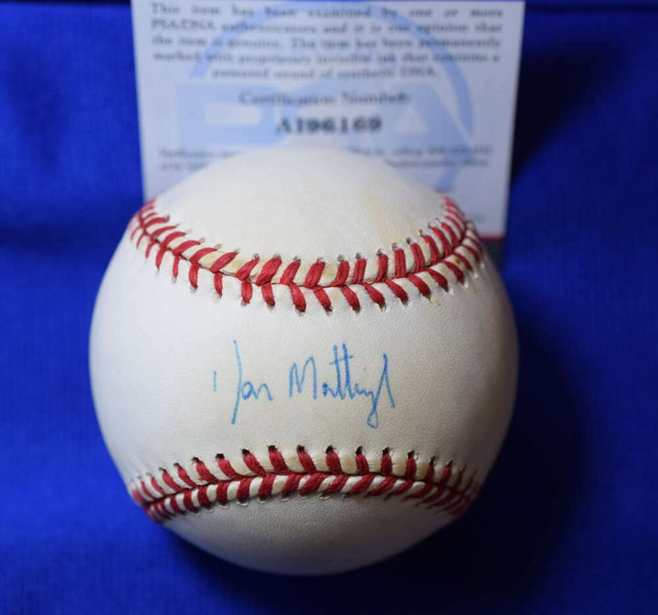 Don Mattingly PSA DNA Cert Autograph American League OAL Signed Baseball