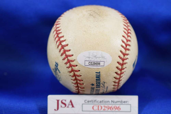 Pedro Martinez JSA COA Autographed Game Used OML Major League Signed Baseball