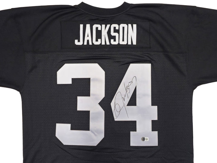 Raiders Bo Jackson Auto Black Authentic Mitchell Ness Throwback Jersey Sz XL BAS