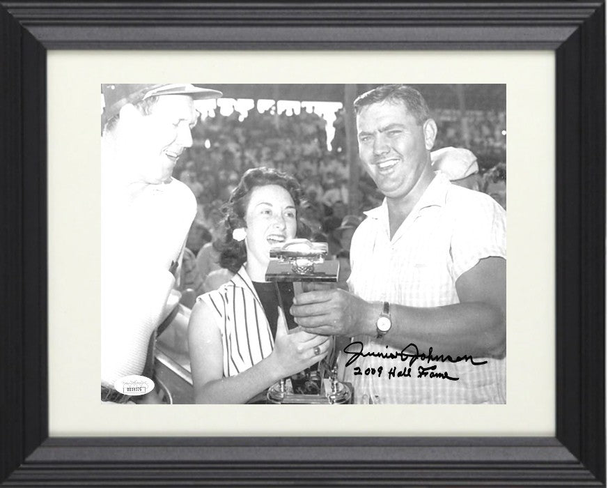 Junior Johnson signed NASCAR 8x10 Photo 2009 Hall Fame Framed- JSA #DD39375