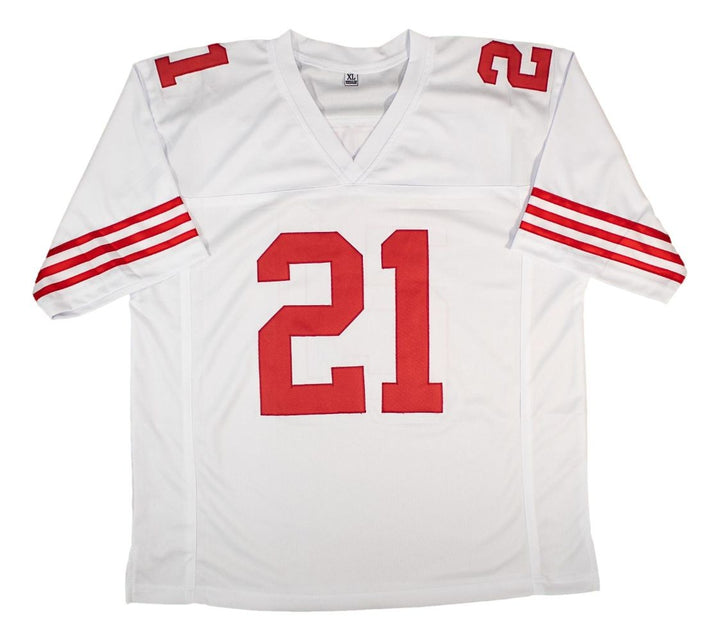 Frank Gore San Francisco Signed White Football Jersey JSA QR Hologram