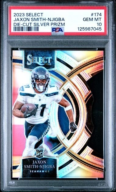Graded 2023 Panini Select Jaxon Smith-Njigba #174 Silver RC Card PSA 10