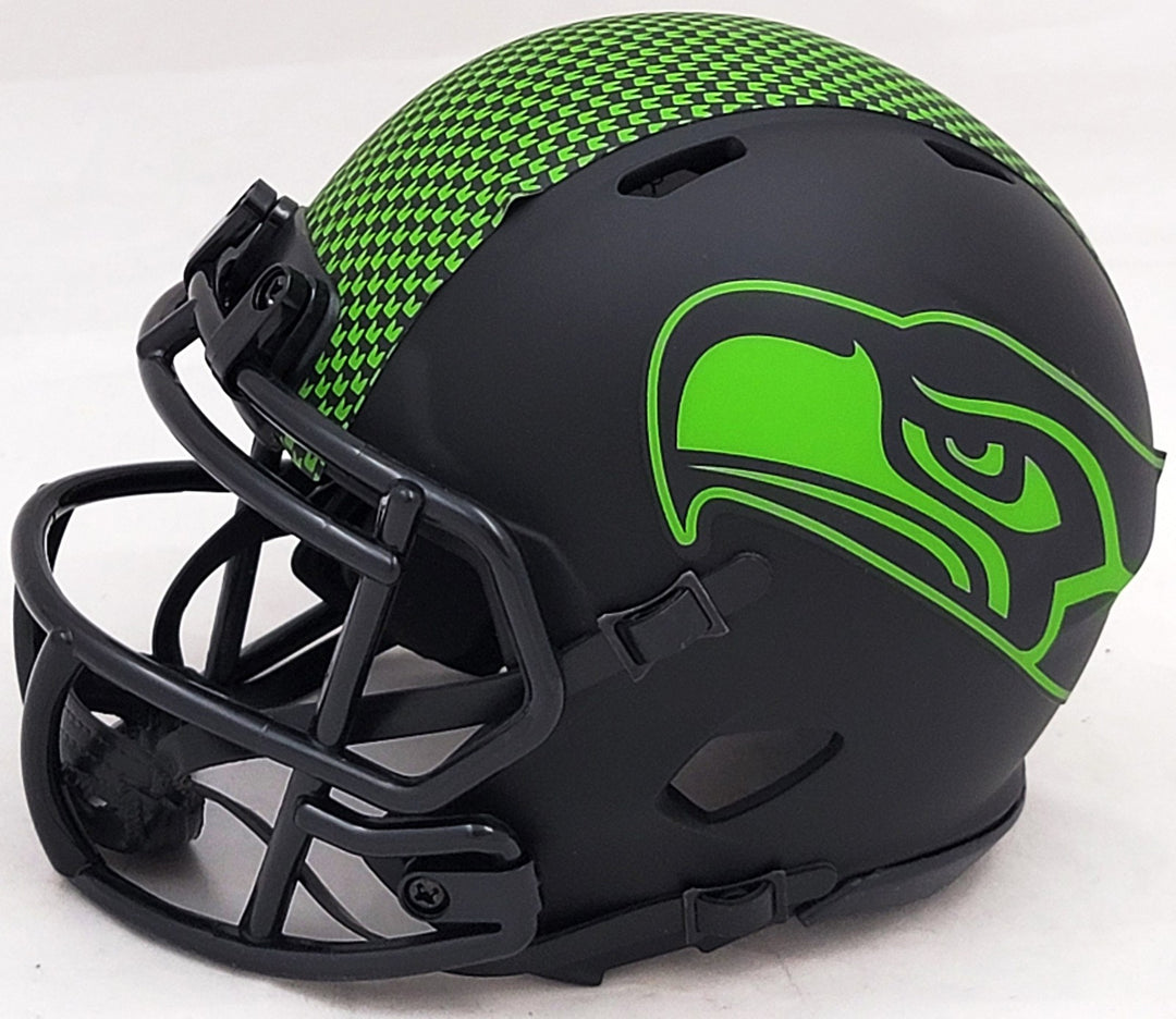 Jim Zorn Signed Seattle Seahawks Eclipse Black Speed Mini Helmet MCS Holo