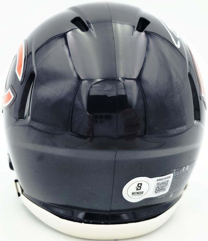 Coby Bryant Signed Chicago Bears Blue Speed Mini Helmet Beckett Witness