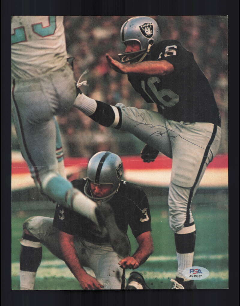 George Blanda PSA DNA Signed 1970`s  Vintage 8x10 Photo Autograph Raiders