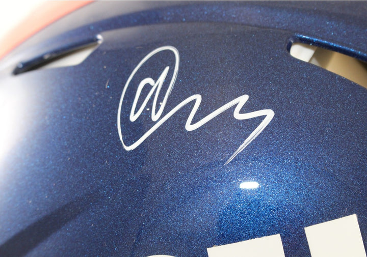 Abdul Carter Autographed New York Giants Authentic Helmet Beckett Witness 56872