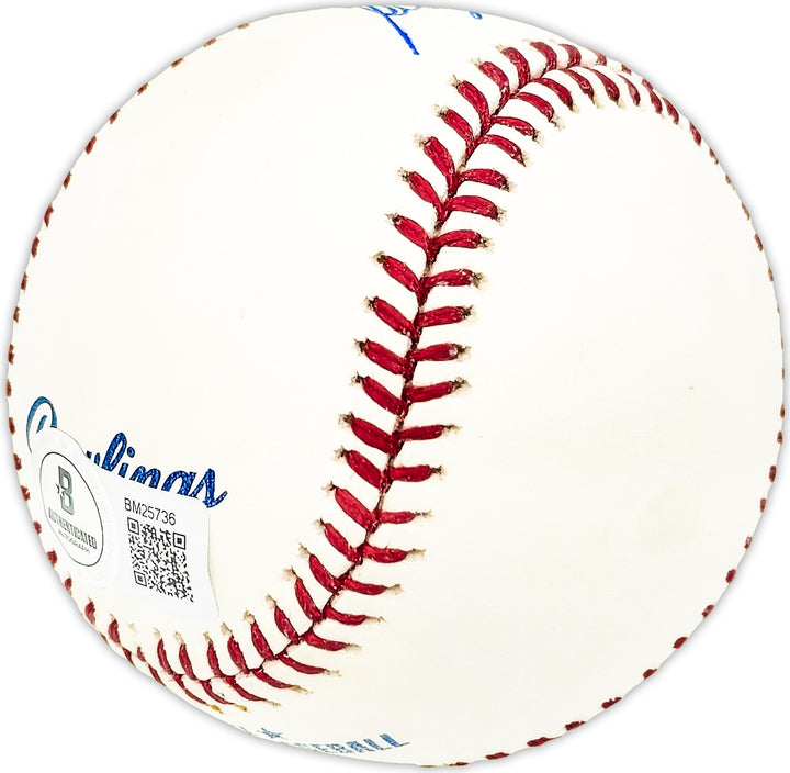 George Lauzerique Signed MLB Baseball Oakland A's Beckett #BM25736