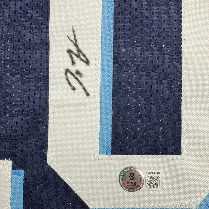Autographed/Signed Donte DiVincenzo Villanova Blue College Jersey BAS COA