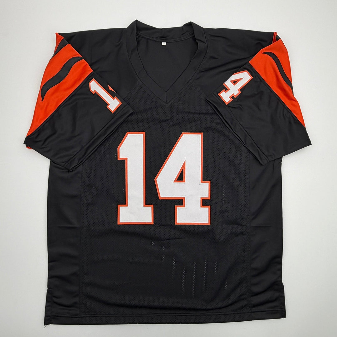 Autographed/Signed KEN ANDERSON Cincinnati Black Jersey JSA COA Auto