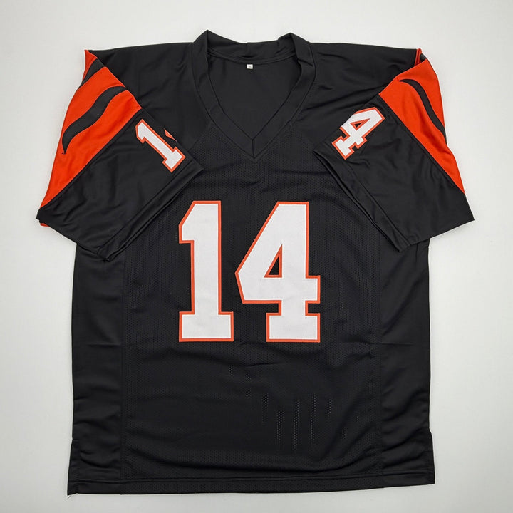 Autographed/Signed KEN ANDERSON Cincinnati Black Jersey JSA COA Auto