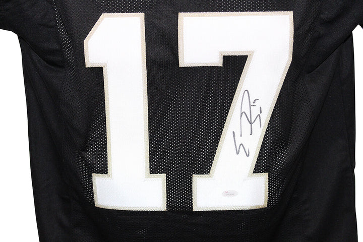 Emmanuel Sanders Autographed/Signed Pro Style Black XL Jersey JSA 31855